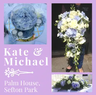 Liverpool Palm House Wedding Blue Hydrangeas White Roses Liverpool Palm House Wedding Blue Hydrangeas White Roses